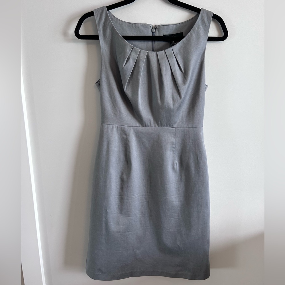 Grey shift dress, fully lined, beautiful quality. Size 2.